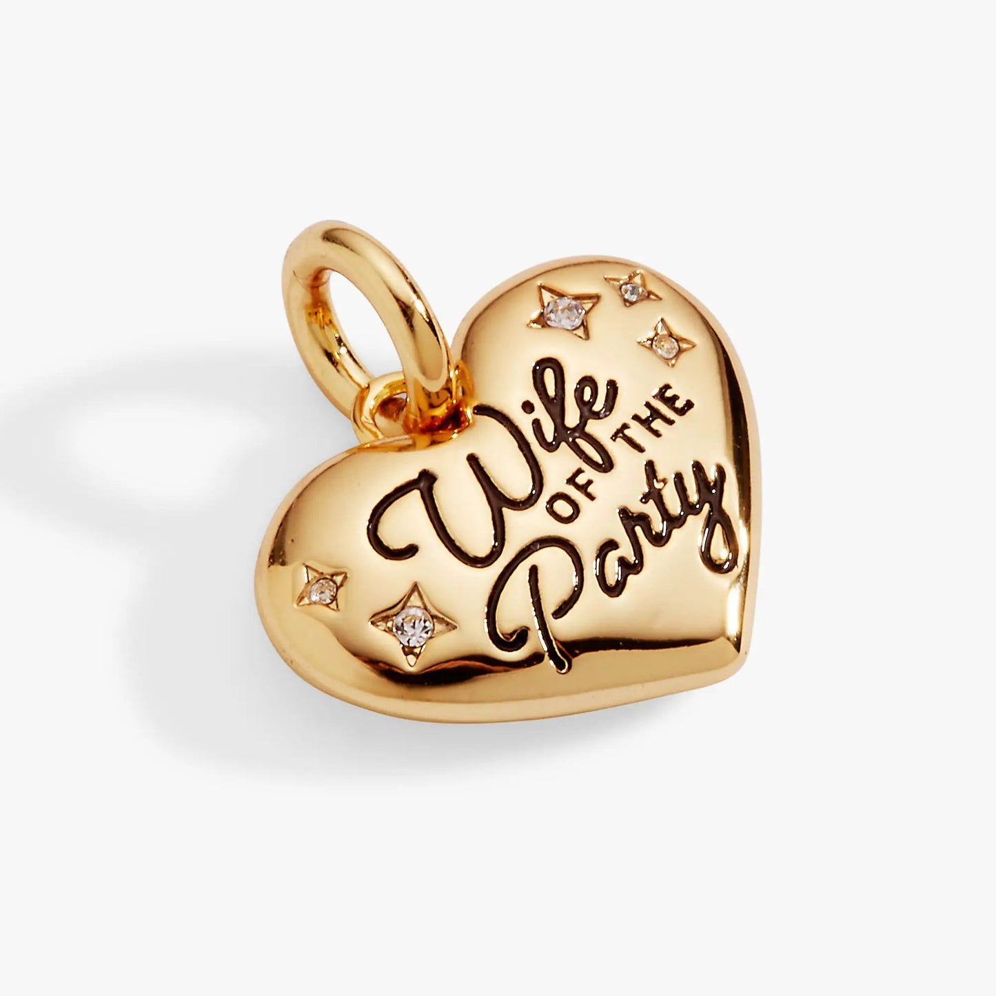 Wife of the Party Heart Charm for Brides