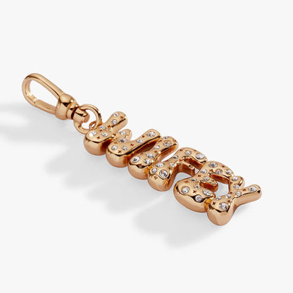 Wifey Bubble Crystal Clip Charm Keychain