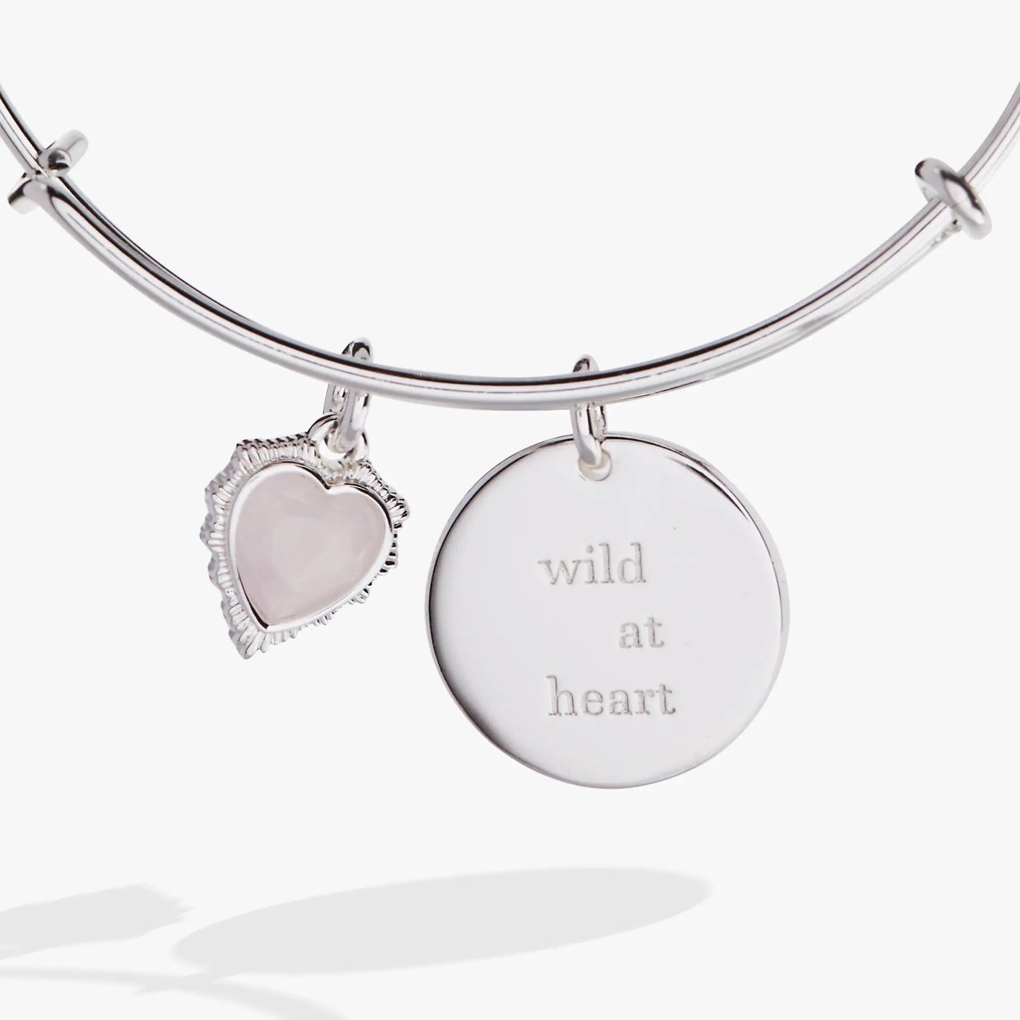 Wild at Heart Duo Charm Bangle with Pink Crystal