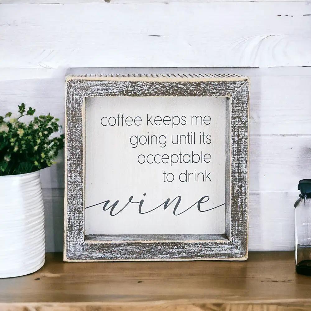 Wine Time Wood Sign for Home and Office Decor