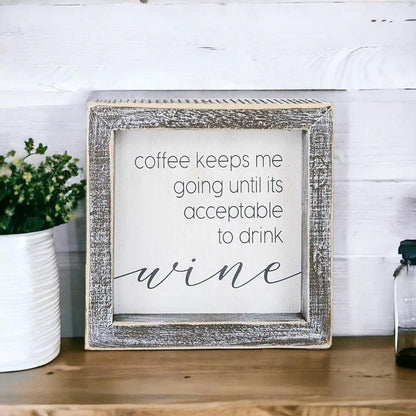 Wine Time Wood Sign for Home and Office Decor