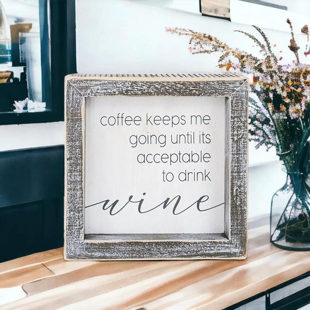 Wine Time Wood Sign for Home and Office Decor
