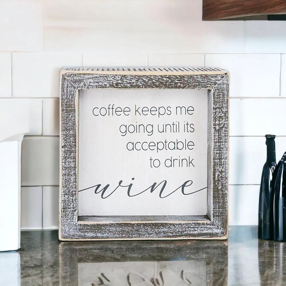 Wine Time Wood Sign for Home and Office Decor