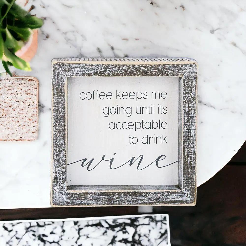 Wine Time Wood Sign for Home and Office Decor