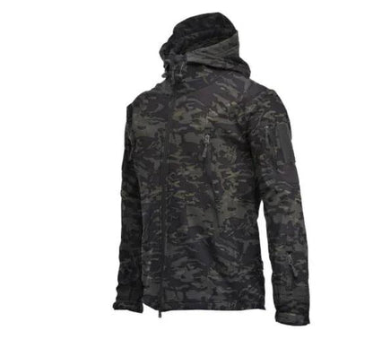 Winter Camouflage Jacket For Men Waterproof Hood