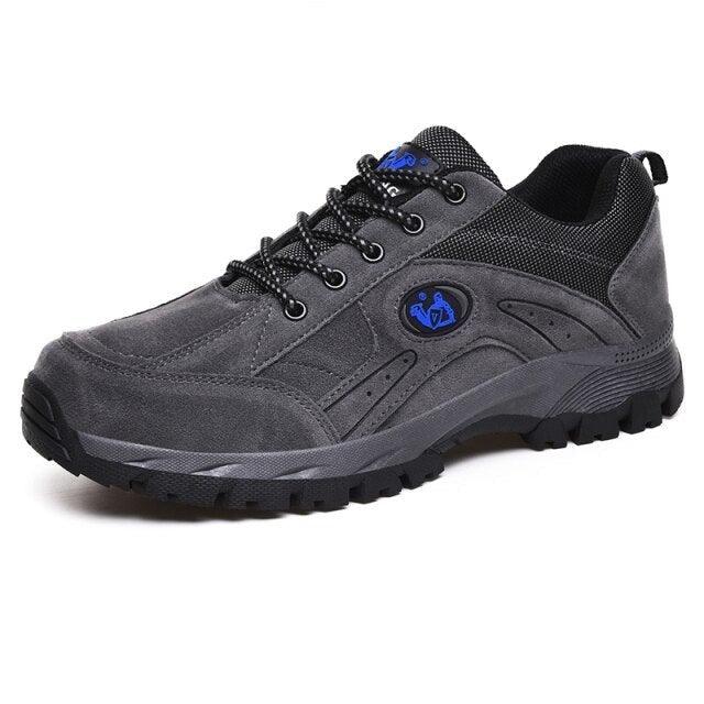 Stevvex men's winter hiking shoe charcoal gray with rugged rubber outsole on Tampa Home & Garden Store