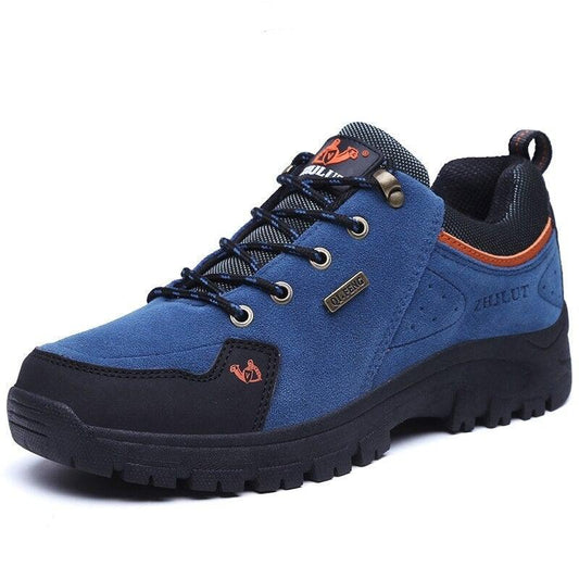Stevvex blue athletic hiking shoes with black sole, wear-resistant, non-slip sneakers on Tampa Home & Garden Store