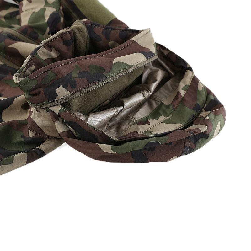 Winter fleece jacket men camouflage coat, hooded, Stevvex sport jacket for outdoor hiking on Tampa Home & Garden Store