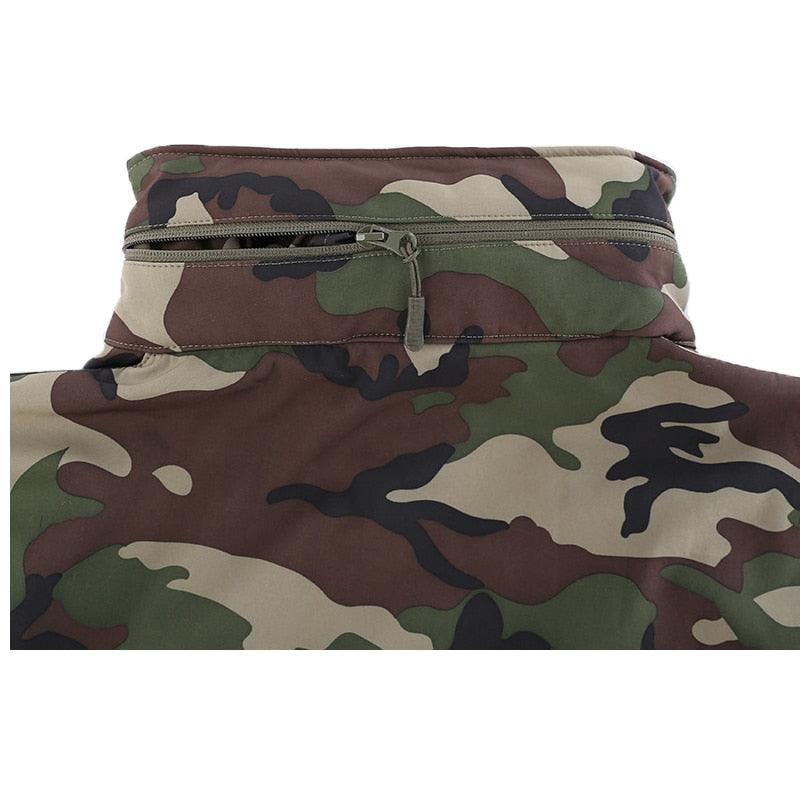 Men's winter fleece jacket camouflage with high collar zip Stevvex sport jacket on Tampa Home & Garden Store