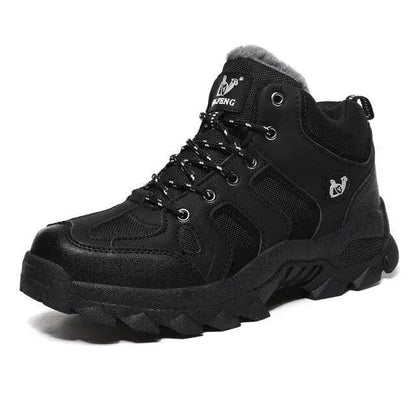 Winter Leather Boots for Men with Fur Warmth
