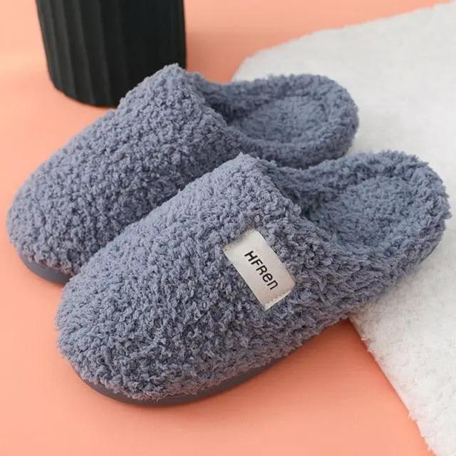 Winter Plush Cotton Slippers with Memory Foam