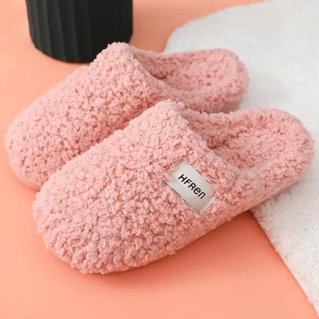 Winter Plush Cotton Slippers with Memory Foam