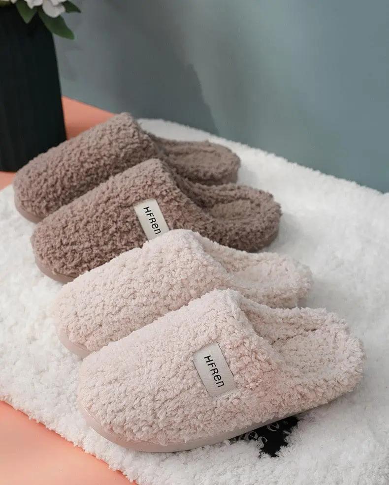 Winter Plush Cotton Slippers with Memory Foam