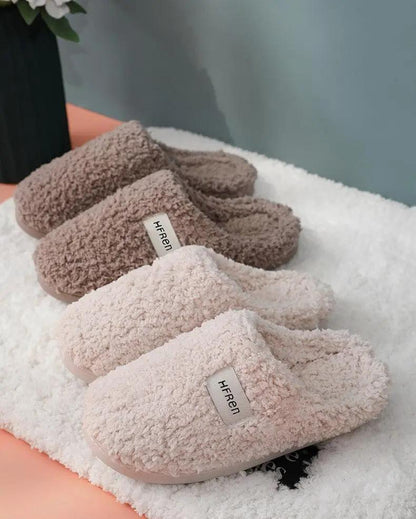 Winter Plush Cotton Slippers with Memory Foam
