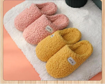 Winter Plush Cotton Slippers with Memory Foam