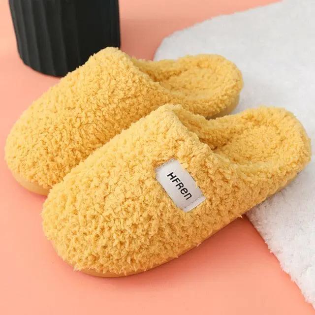 Winter Plush Cotton Slippers with Memory Foam