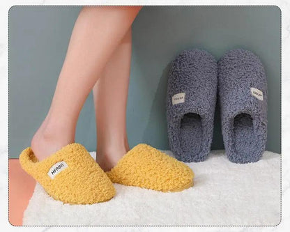 Winter Plush Cotton Slippers with Memory Foam