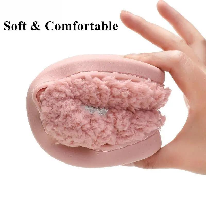 Winter Plush Cotton Slippers with Memory Foam