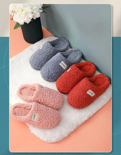 Winter Plush Cotton Slippers with Memory Foam