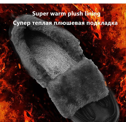 Winter snow boots by Stevvex, waterproof leather with plush fur lining for men on Tampa Home & Garden Store