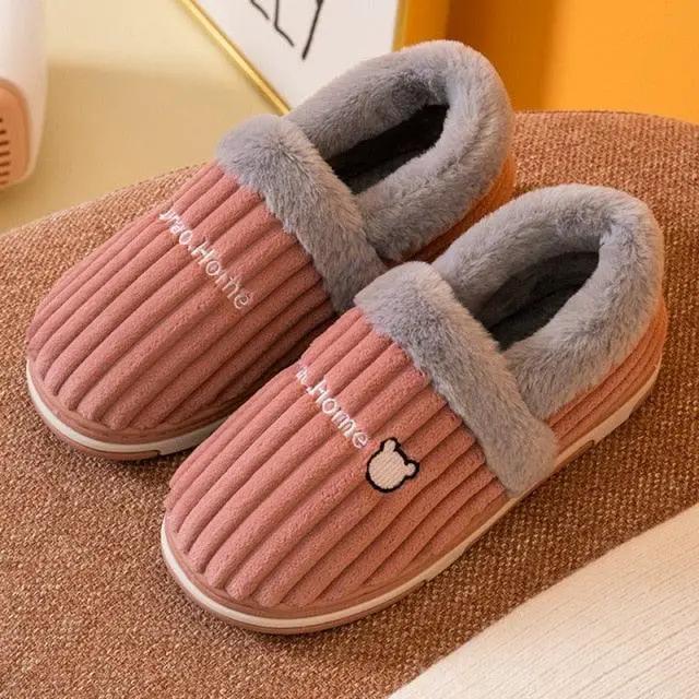 Winter Warm Cat Slippers for Women Non Slip