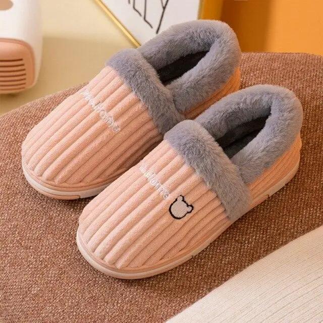 Winter Warm Cat Slippers for Women Non Slip