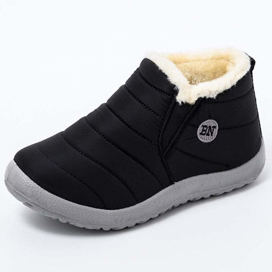 Winter waterproof men's boots Stevvex, black quilted exterior with fleece lining on Tampa Home & Garden Store