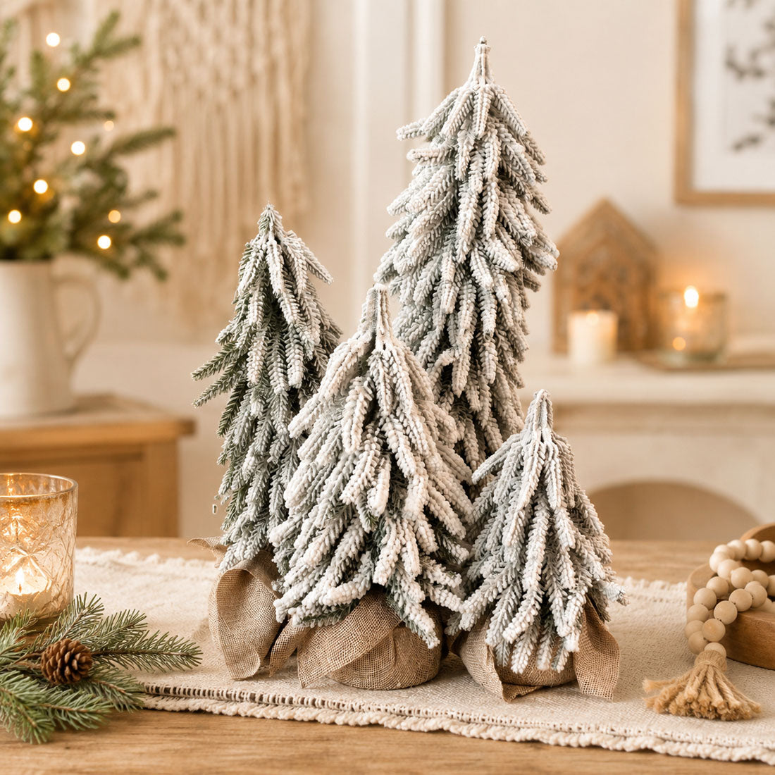 Sapins de Noël enneigés NOUVEAU