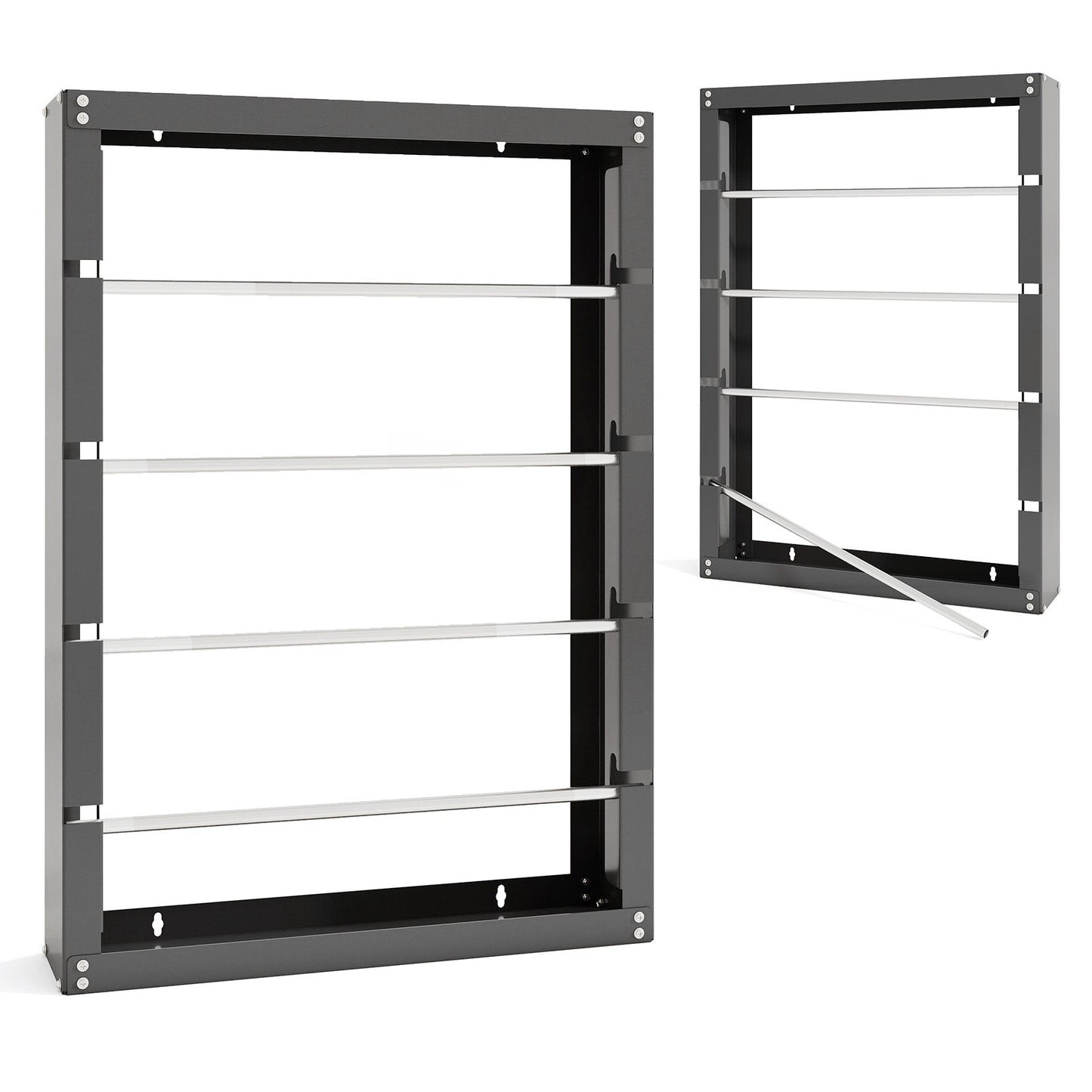Estante para carretes de alambre con 4 varillas para uso eléctrico industrial y minorista - Gris