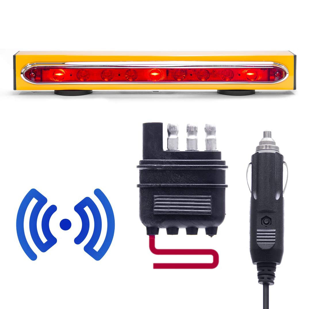 Master Tailgater's 19in wireless tow light bar with red LED, magnetic base, 4/4/7-pin transmitter on Tampa Home & Garden Store