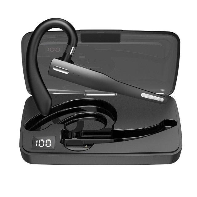 Stevvex wireless over-ear headset with charging case black LED display built-in mic on Tampa Home & Garden Store