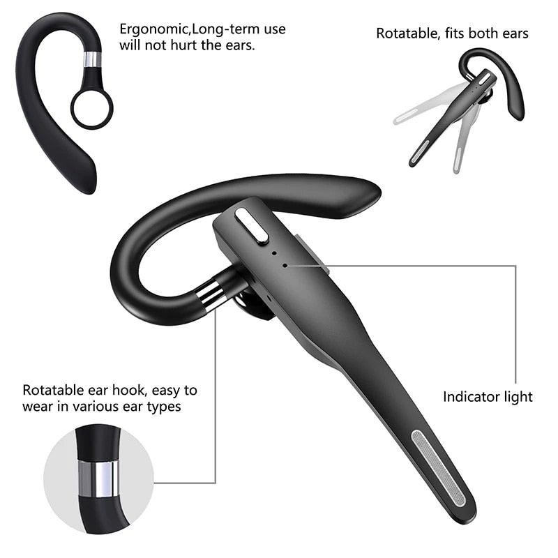 Stevvex wireless Bluetooth earphone with LED display, charging case, built-in mic on Tampa Home & Garden Store