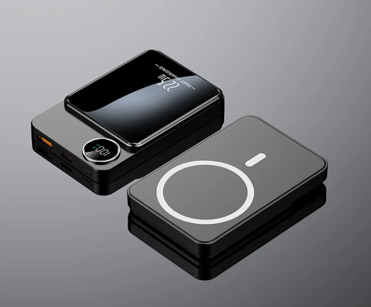 Magnetic Wireless Power Bank River Country Gear 2-pack black with circular charging pad on Tampa Home & Garden Store