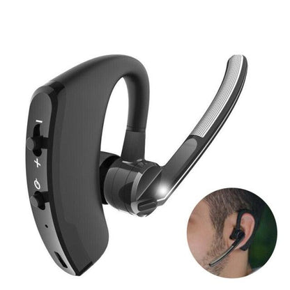 Stevvex wireless open-ear Bluetooth headset with mic, black neckband, inline +/- controls on Tampa Home & Garden Store