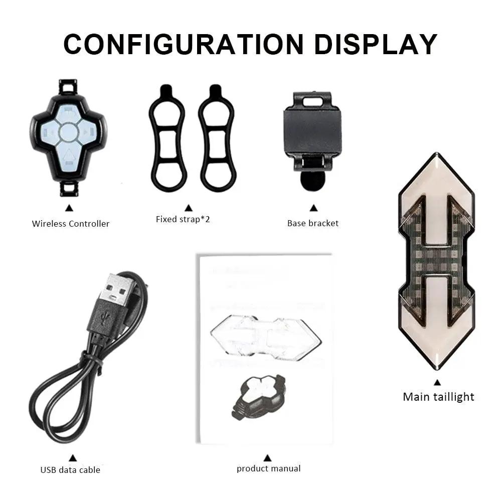 Wireless Remote Turn Signal Light for Bicycle