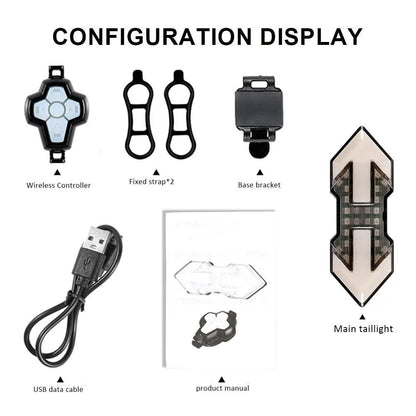 Wireless Remote Turn Signal Light for Bicycle
