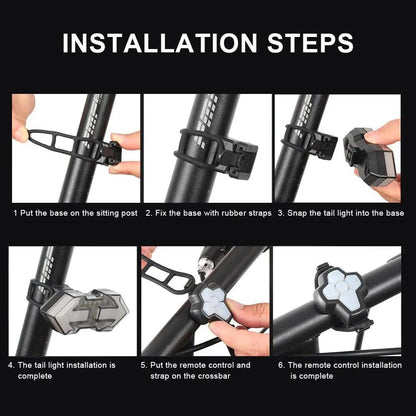 Wireless Remote Turn Signal Light for Bicycle