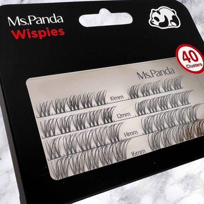 Wispies DIY Lash Extension Kit false eyelashes with 40 clusters, 10–16mm, Ms Panda on Tampa Home & Garden Store