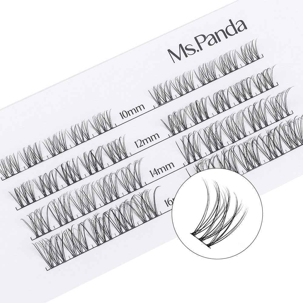 Wispies DIY Lash Extension Kit false eyelashes, cluster lashes in 10–16mm on Ms.Panda tray on Tampa Home & Garden Store