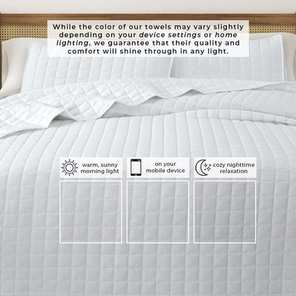 Soft Seersucker Quilt Set a Breathable Feel