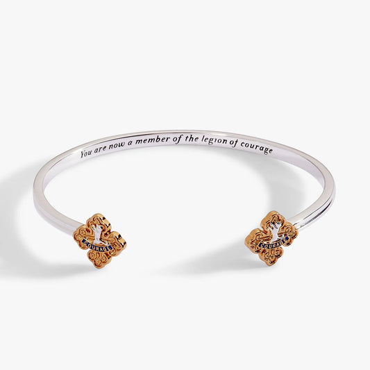 Cowardly Lion cuff bracelet in silver with rose-gold lion charms COURAGE by ALEX AND ANI on Tampa Home & Garden Store