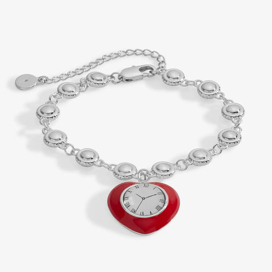 Bracelet Tin Man The Wizard of Oz by ALEX AND ANI with silver chain and red enamel clock pendant on Tampa Home & Garden Store