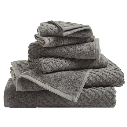 Cotton Diamond Waffle Weave Bath Towel Set