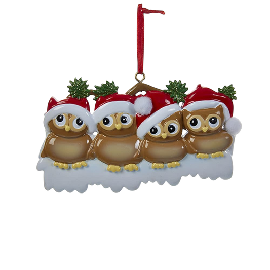 Adorable Owl Family Ornament - Family of 4 - Tampa Home & Garden Store