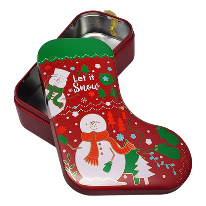 Adorno navideño de lata de galletas - Let it Snow