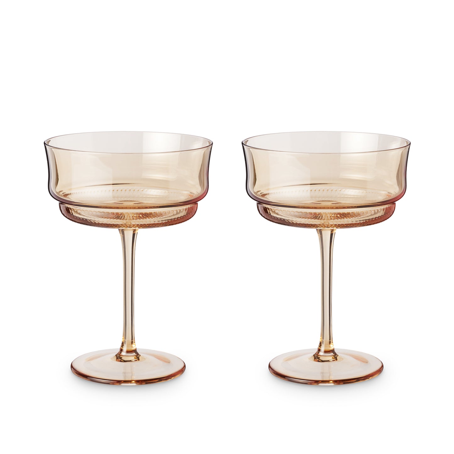 Amber Tulip Cocktail Glasses for Parties