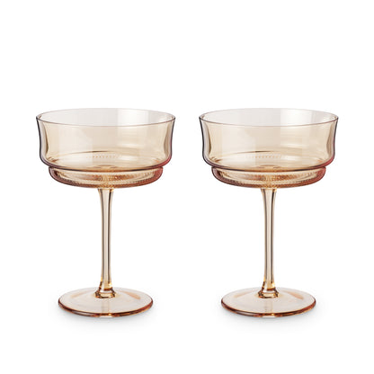 Amber Tulip Cocktail Glasses for Parties