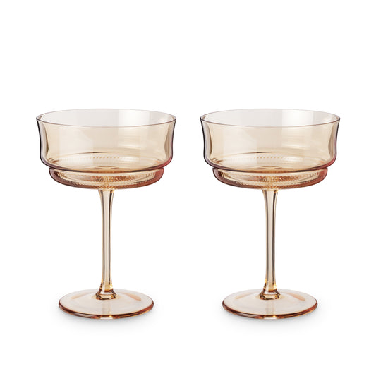 Amber Tulip Cocktail Glasses for Parties