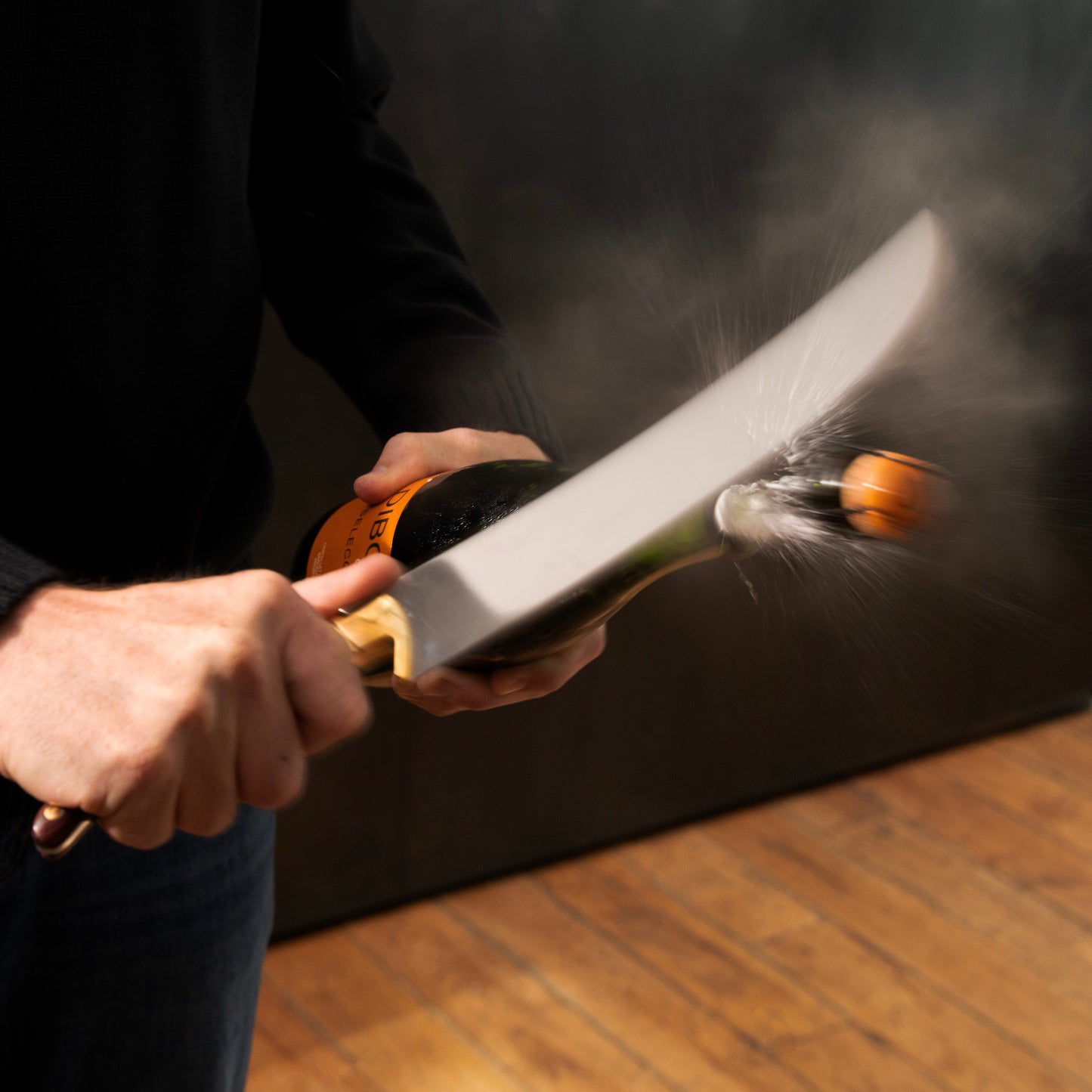 Elegant Champagne Saber and Stainless Steel Blade