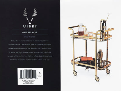 Antique Gold Bar Cart and the Stainless Frame